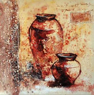 Textured Utensils oil painting